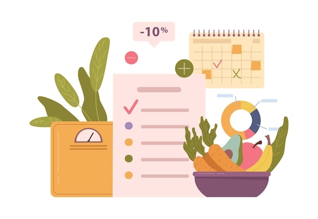 Plan posiłków na kartce